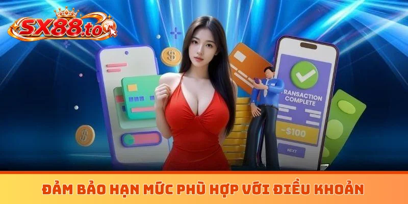 Đảm bảo hạn mức phù hợp với điều khoản
