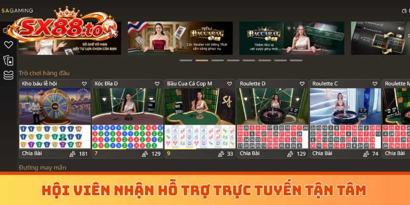 Hội viên nhận hỗ trợ trực tuyến tận tâm