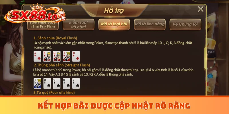 Kết hợp bài được cập nhật rõ ràng
